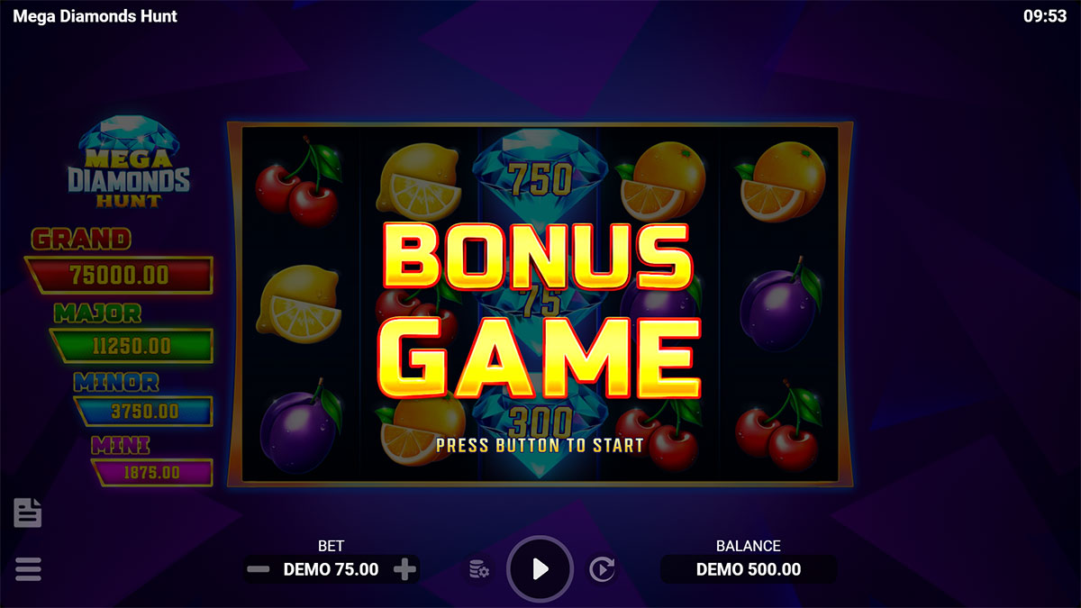  Mega Diamonds Hunt: Hold & Win