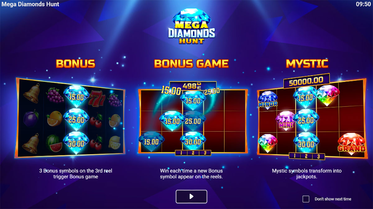  Mega Diamonds Hunt: Hold & Win